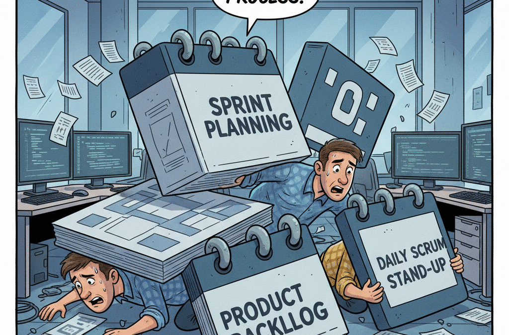 Zwinni z nazwy, sztywni z rytuału. Dlaczego Scrum paraliżuje wewnętrzne zespoły IT.