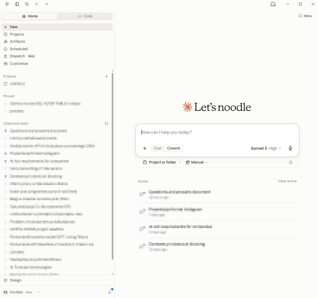 Aplikacja Claude Desktop na komputerze